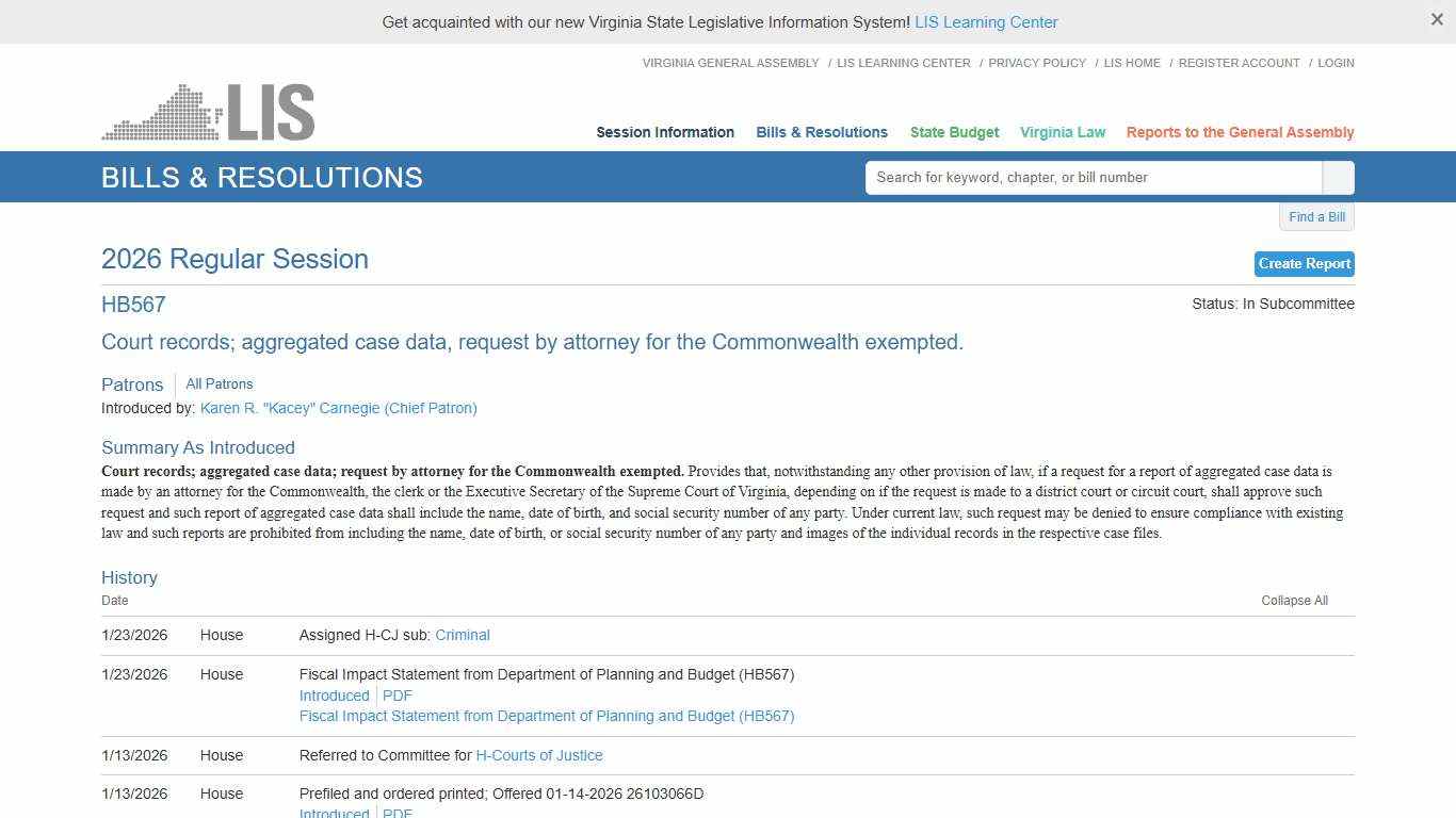 HB567 - 2026 Regular Session LIS